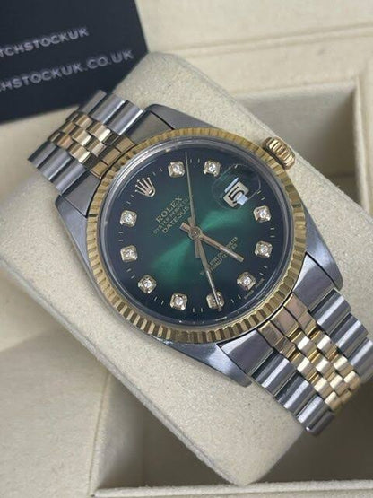 Rolex Day-Date Premium Green Dial Mens Watch - TimeCrafted