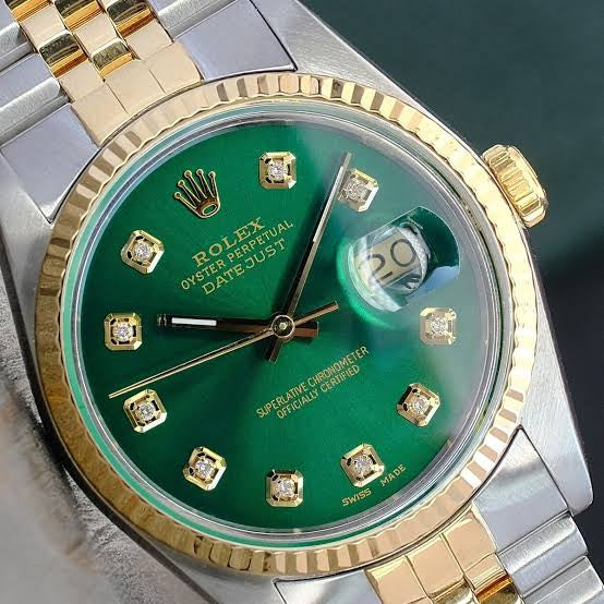 Rolex Day-Date Premium Green Dial Mens Watch - TimeCrafted