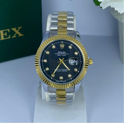 Premium Date-Just Rolex Authentic Clasp Mens Watch - TimeCrafted