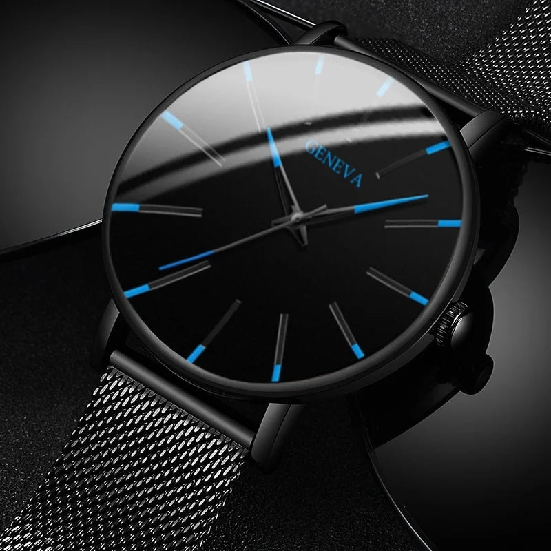 Ultra Thin Minimalist Men's Stainless Steel Watch